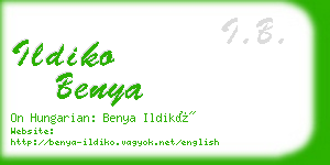 ildiko benya business card